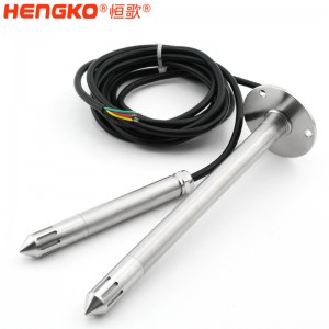 RHTX系列長(zhǎng)桿法蘭盤(pán)濕度和溫度傳感器探頭I2C輸出信號(hào)用于土壤木屑農(nóng)業(yè)工業(yè)測(cè)量 0~100%RH