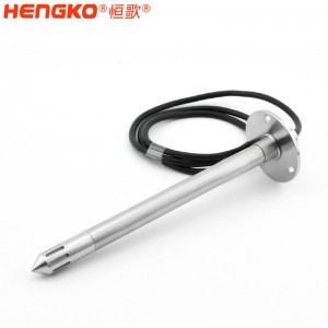 RHTX系列長(zhǎng)桿法蘭盤(pán)濕度和溫度傳感器探頭I2C輸出信號(hào)用于土壤木屑農(nóng)業(yè)工業(yè)測(cè)量 0~100%RH